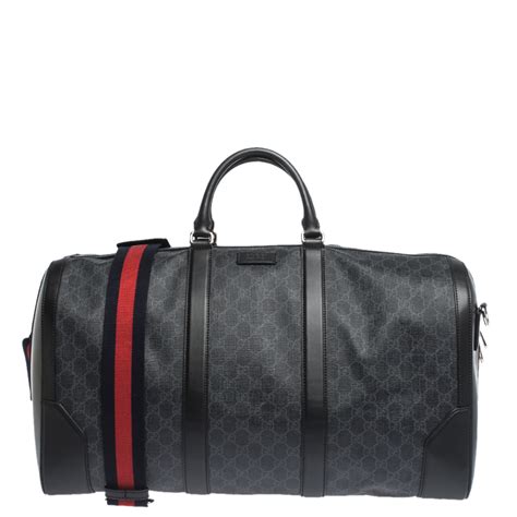 men's gucci duffle bag|luxury black duffle bag men's.